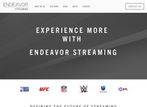 How neulion.com looks like on a tablet such as an iPad.