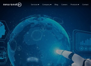 How neurond.com looks like on a tablet such as an iPad.