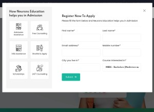 How neuronsedu.com looks like on a tablet such as an iPad.