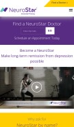 How neurostar.com looks like on a mobile device such as an iPhone.