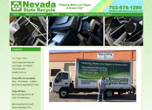 How nevadastaterecycle.com looks like on a tablet such as an iPad.