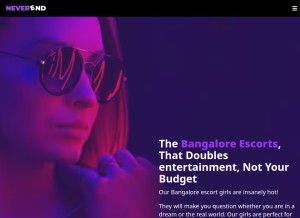 How neverendservices.com looks like on a tablet such as an iPad.