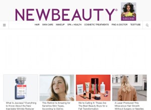 How newbeauty.com looks like on a tablet such as an iPad.