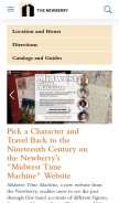 How newberry.org looks like on a mobile device such as an iPhone.