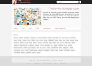 How newdesignfile.com looks like on a tablet such as an iPad.