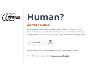 How newegg.ca looks like on a tablet such as an iPad.