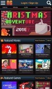 How newgrounds.com looks like on a mobile device such as an iPhone.