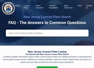 How newjerseylicenseplate.com looks like on a tablet such as an iPad.