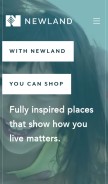 How newlandco.com looks like on a mobile device such as an iPhone.
