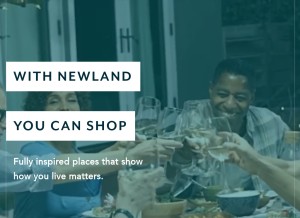 How newlandco.com looks like on a tablet such as an iPad.