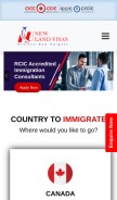 How newlandvisas.com looks like on a mobile device such as an iPhone.