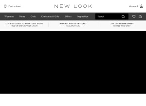 How newlook.com looks like on a tablet such as an iPad.
