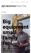 How newmantractor.com looks like on a mobile device such as an iPhone.