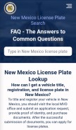 How newmexicolicenseplate.com looks like on a mobile device such as an iPhone.