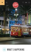 How neworleans.com looks like on a mobile device such as an iPhone.