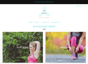 How newpathathleisure.com looks like on a tablet such as an iPad.