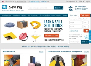 How newpig.com looks like on a tablet such as an iPad.