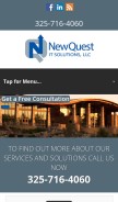 How newquest-it.com looks like on a mobile device such as an iPhone.