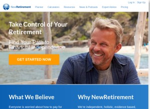 How newretirement.com looks like on a tablet such as an iPad.