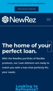 How newrez.com looks like on a mobile device such as an iPhone.