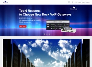 How newrocktech.com looks like on a tablet such as an iPad.