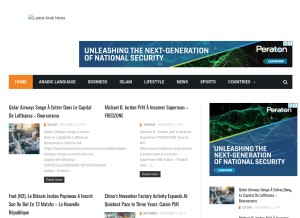 How news-arabia.com looks like on a tablet such as an iPad.