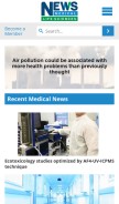 How news-medical.net looks like on a mobile device such as an iPhone.