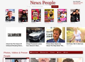 How news-people.fr looks like on a tablet such as an iPad.