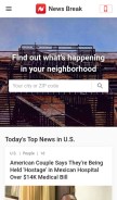 How newsbreak.com looks like on a mobile device such as an iPhone.