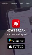 How newsbreakapp.com looks like on a mobile device such as an iPhone.