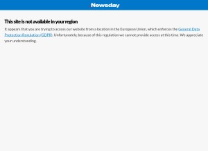 How newsday.com looks like on a tablet such as an iPad.