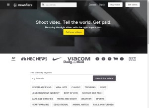 How newsflare.com looks like on a tablet such as an iPad.