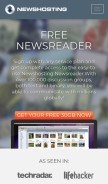 How newshosting.com looks like on a mobile device such as an iPhone.
