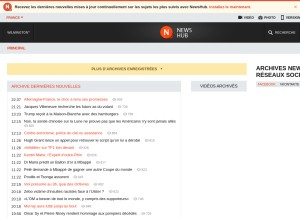 How newshub.org looks like on a tablet such as an iPad.