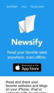 How newsify.co looks like on a mobile device such as an iPhone.