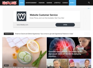 How newslanes.com looks like on a tablet such as an iPad.