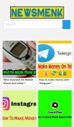How newsmenk.com looks like on a mobile device such as an iPhone.