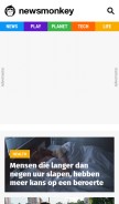 How newsmonkey.be looks like on a mobile device such as an iPhone.
