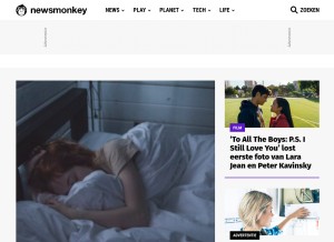 How newsmonkey.be looks like on a tablet such as an iPad.