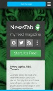 How newstab.com looks like on a mobile device such as an iPhone.