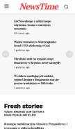 How newstime.pl looks like on a mobile device such as an iPhone.
