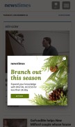 How newstimes.com looks like on a mobile device such as an iPhone.