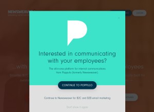 How newsweaver.com looks like on a tablet such as an iPad.