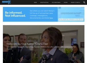 How newsy.com looks like on a tablet such as an iPad.