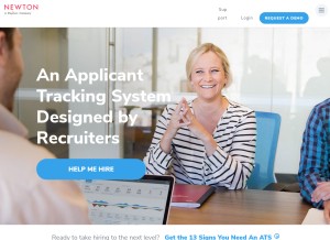 How newtonsoftware.com looks like on a tablet such as an iPad.