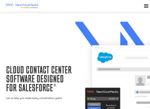 How newvoicemedia.com looks like on a tablet such as an iPad.