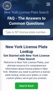 How newyorklicenseplate.com looks like on a mobile device such as an iPhone.