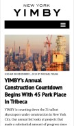 How newyorkyimby.com looks like on a mobile device such as an iPhone.