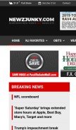 How newzjunky.com looks like on a mobile device such as an iPhone.