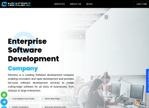 How nexcenz.com looks like on a tablet such as an iPad.